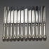 Around 1900 British antique silver plated cutlery 12 pair set in wooden box Walker & Hall